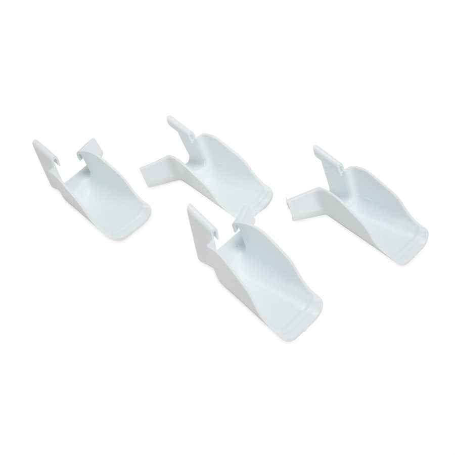 Camco 42123 White Clip-On RV Gutter Extensions, Four-Pack