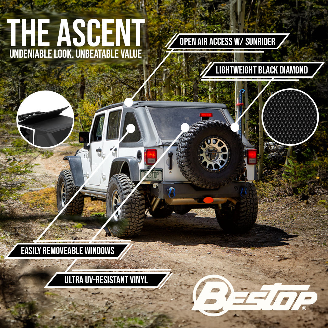 Bestop 56825-35 Ascent Fastback Roof Package - image 2
