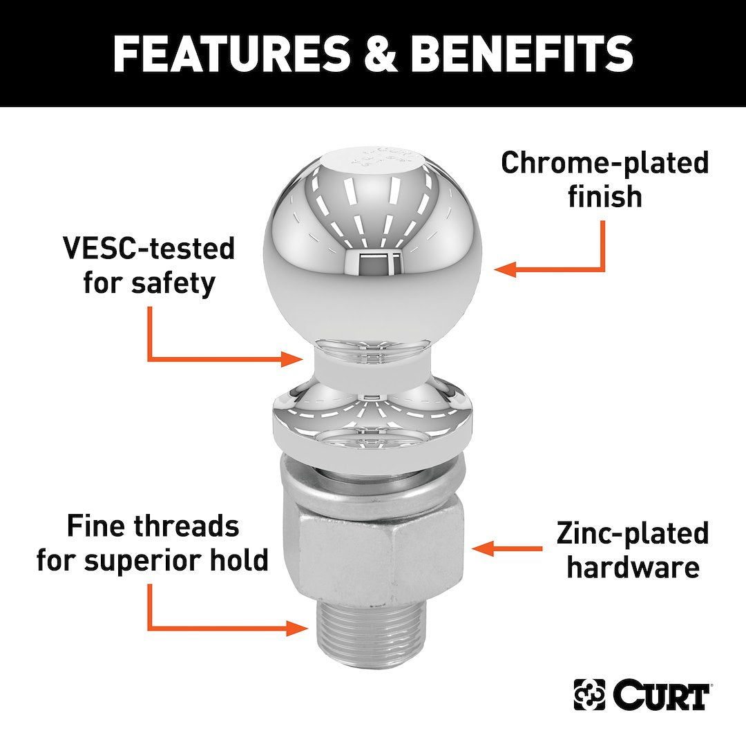 Curt 40075 Trailer Hitch Ball - image 3