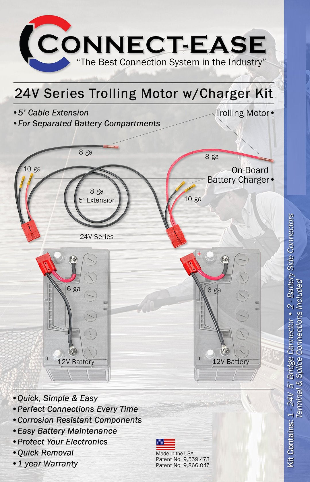 Connect-Ease RCE24VB5CHK 24V Trolling Motor Quick-Connect Kit - image 3