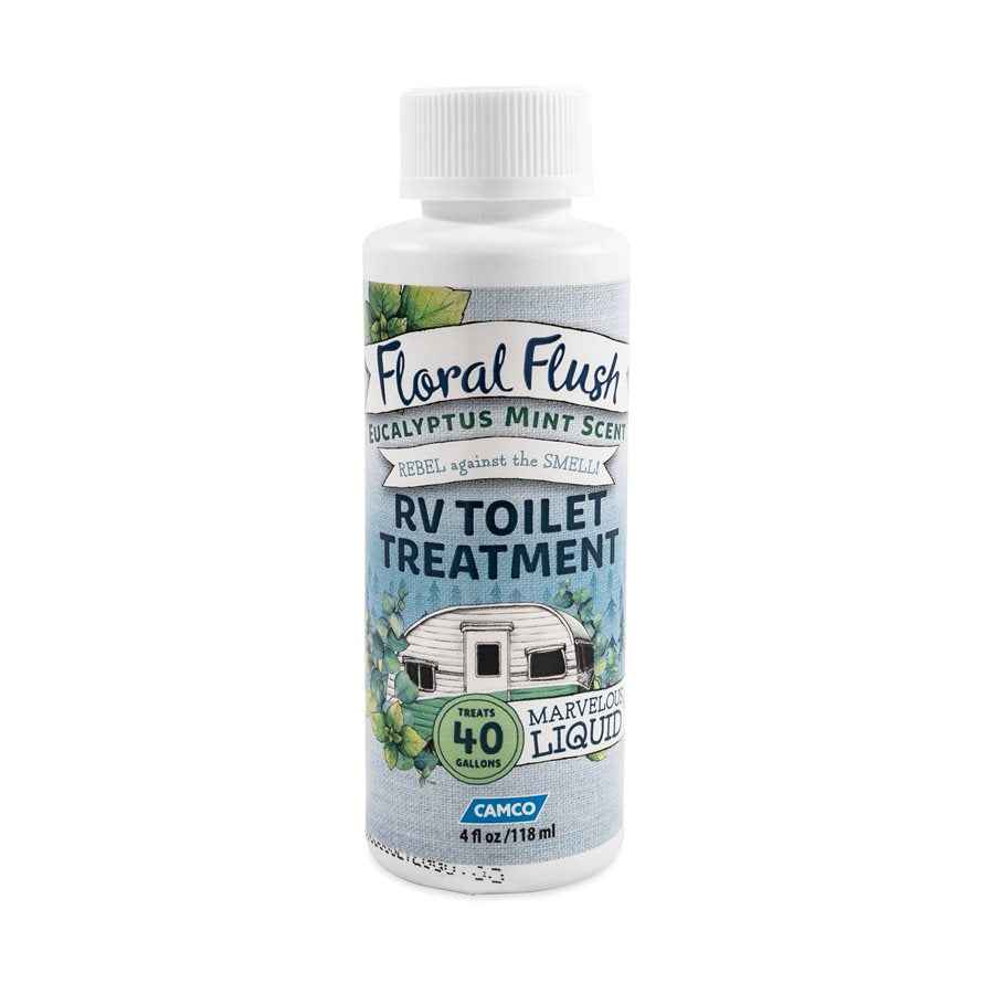 Camco 41482 Floral Flush Eucalyptus-Mint Treatment, Six Bottles