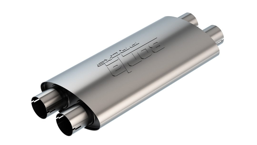 Borla 400493 Pro XS Muffler with Dual Offset 2-1/2-Inch Ports
