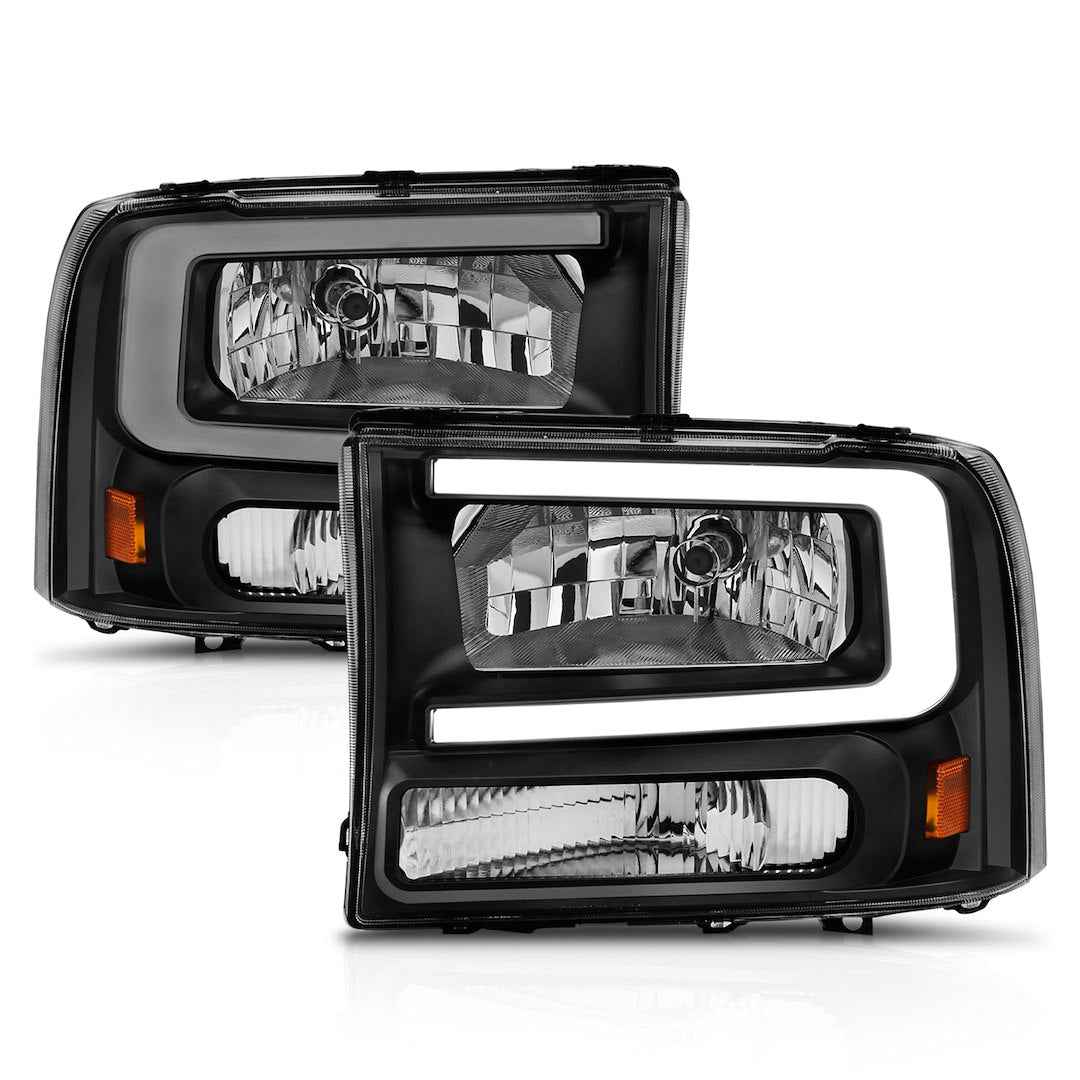 ANZO USA 111549 Black Crystal 9005 Projector Headlight Pair