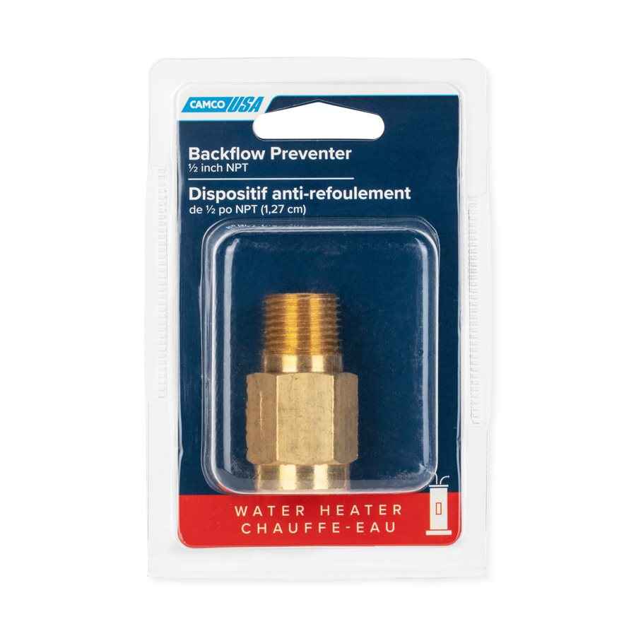 Camco 23303 Brass 1/2-Inch Water Backflow Check Valve