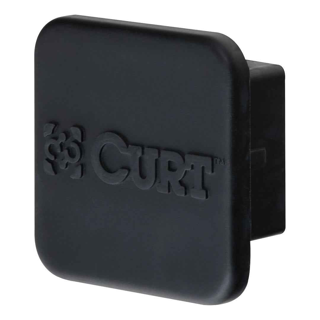 CURT Matte Black 2-Inch Receiver Plug with CURT Logo – 22272