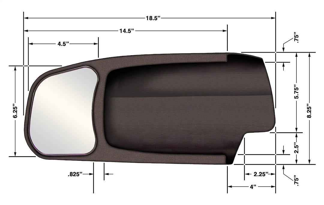 CIPA USA Exterior Towing Mirror - Add-On To Original Mirror – 11400