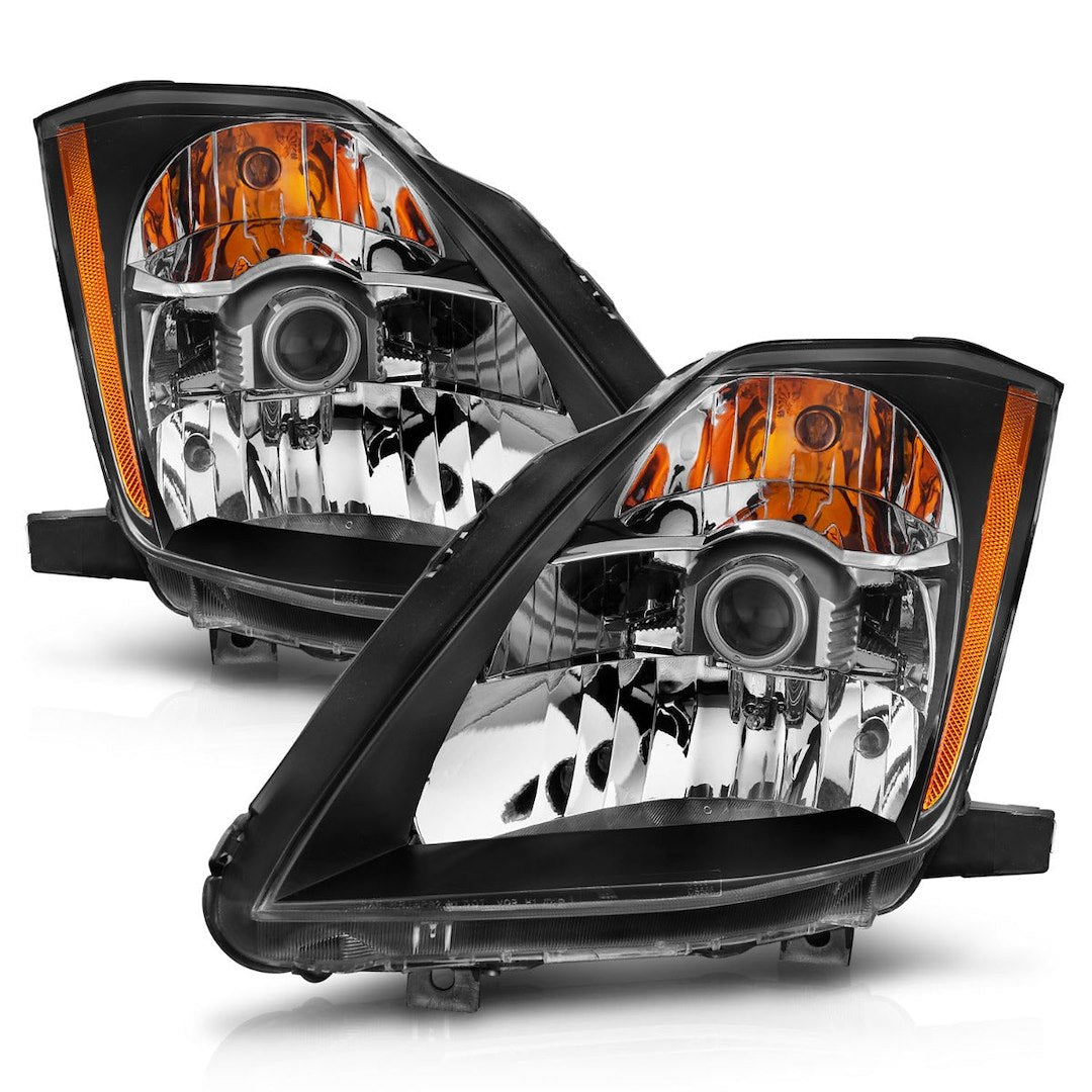 ANZO USA 121108 Nissan 350Z Black Crystal Headlight Pair - image 1