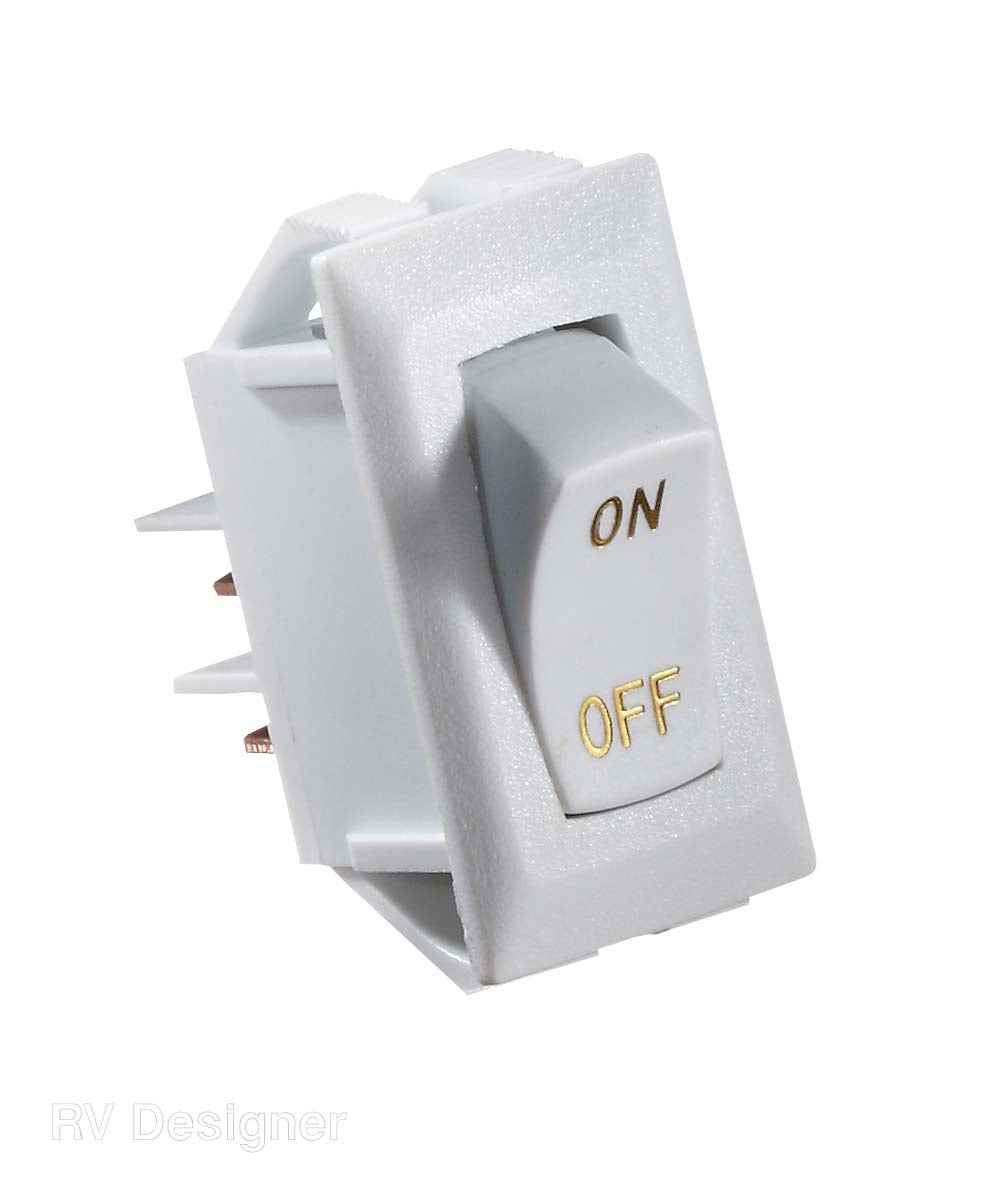 RV Designer S265 White SPST On/Off Control Switch