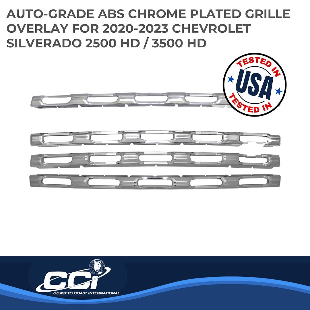 Coast To Coast GI168 Silverado 2500 Chrome Bar Grille Trim - image 2