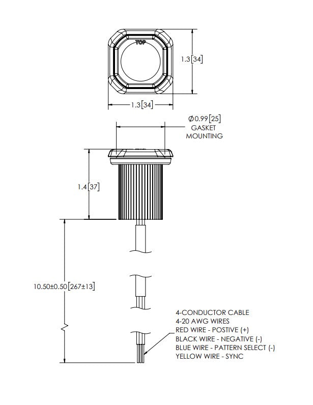 Ecco Elect ED9040A ED9040 Concealed Warning Lamp