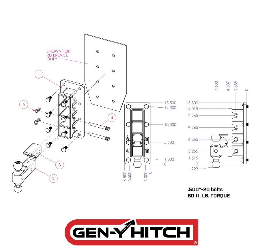 Gen-Y Hitch Gh-3024 Trailer Hitch Ball Mount - image 3
