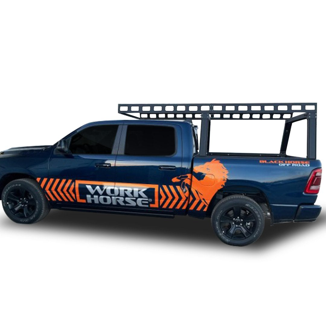 Black Horse Offroad CSFRHD55B Work Horse 28-in Over-Cab Rack, 1,200-lb Static - image 1