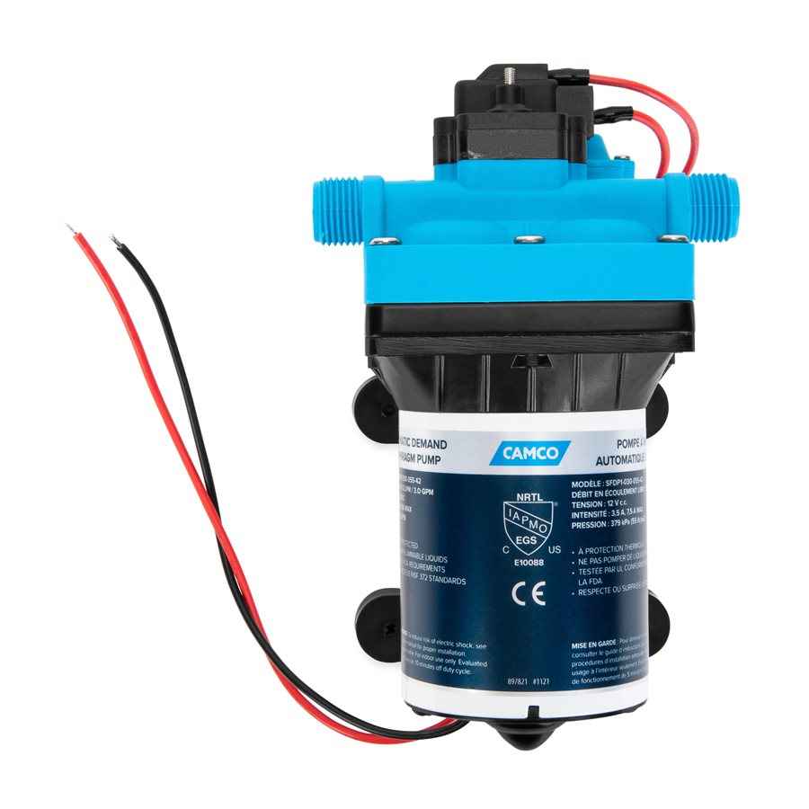 Camco 12V Fresh Water Pump - 3 GPM, 55 psi – 22491