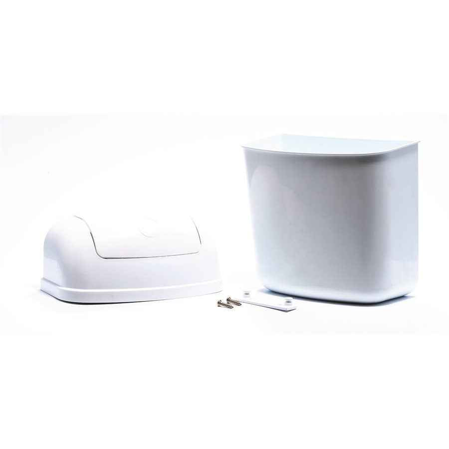 Camco Wall/Cabinet-Mount Trash Can - White – 43961