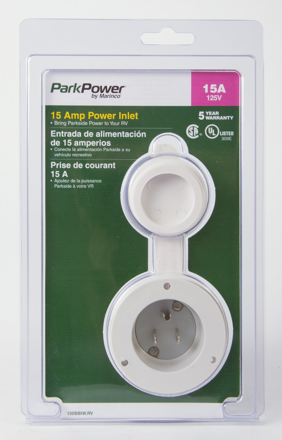 Marinco 150bbiw.Rv Power Inlet Port - image 2