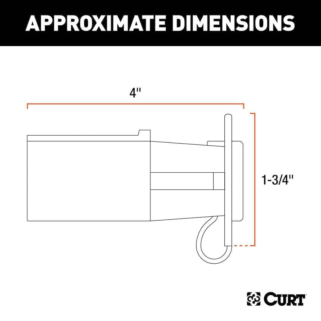 CURT 57245 7-Blade to 4-Flat Adapter with LED Tester