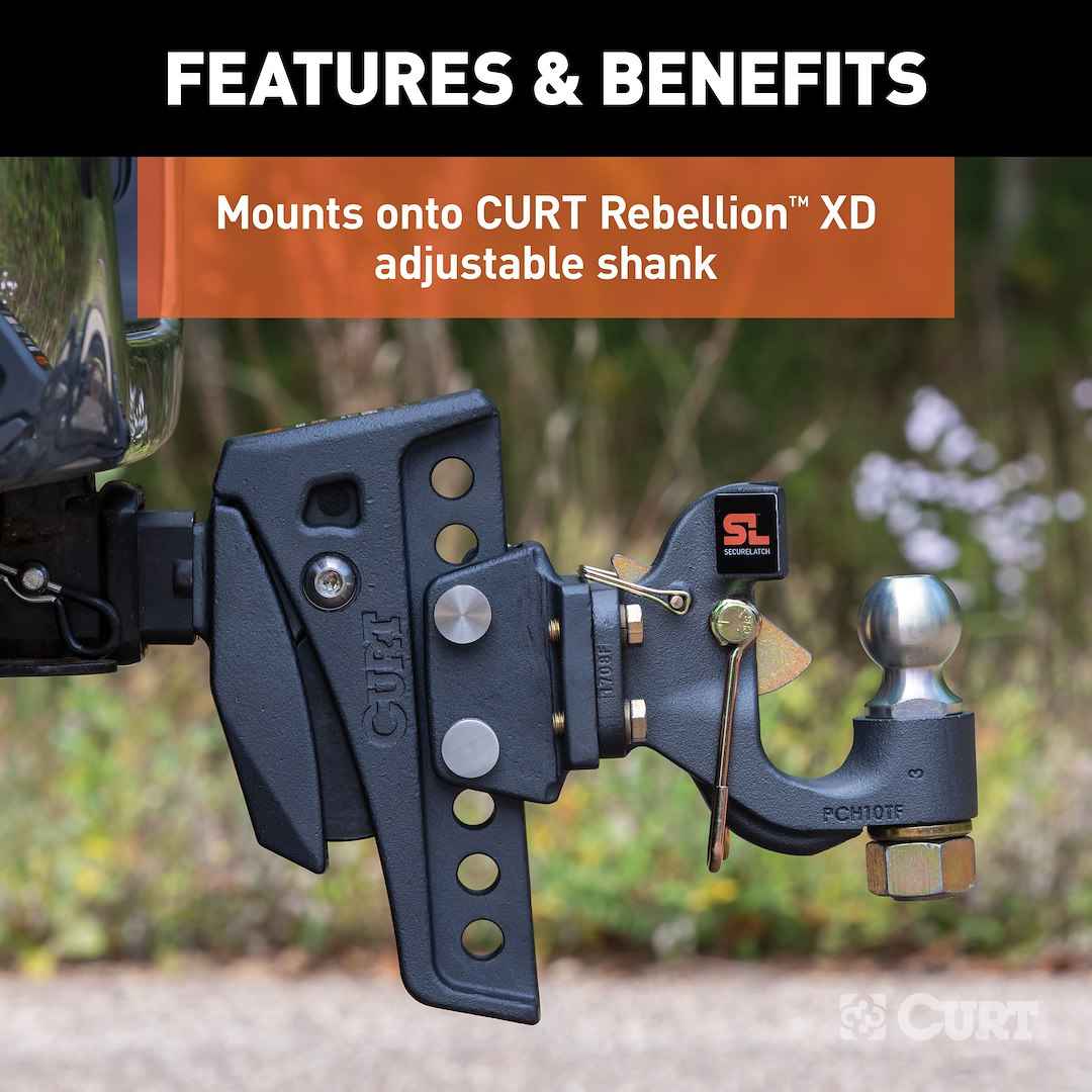 CURT Pintle Hook Mounting Plate - Square – 45950