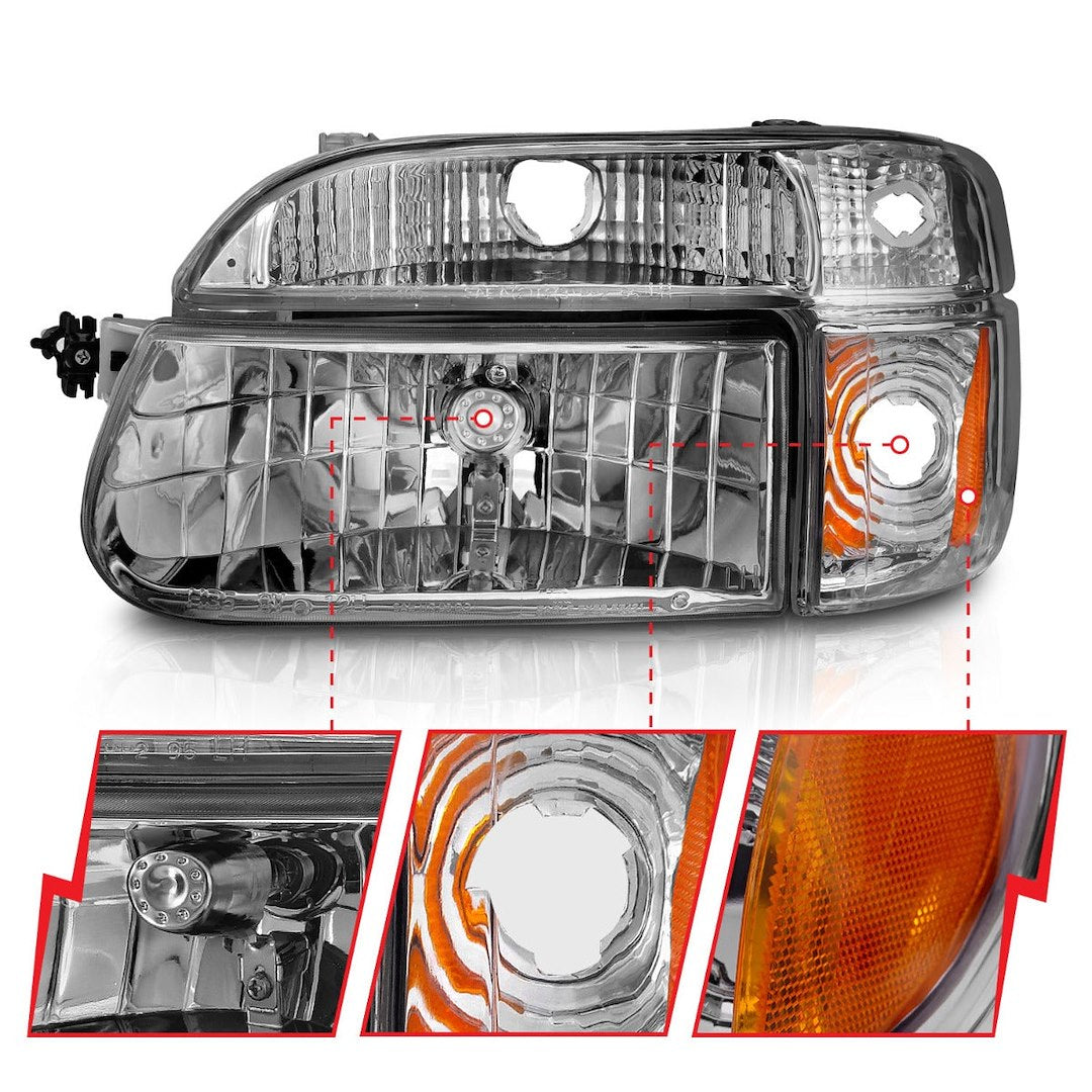 ANZO USA 111040 Explorer Crystal Clear Headlight Pair - image 2