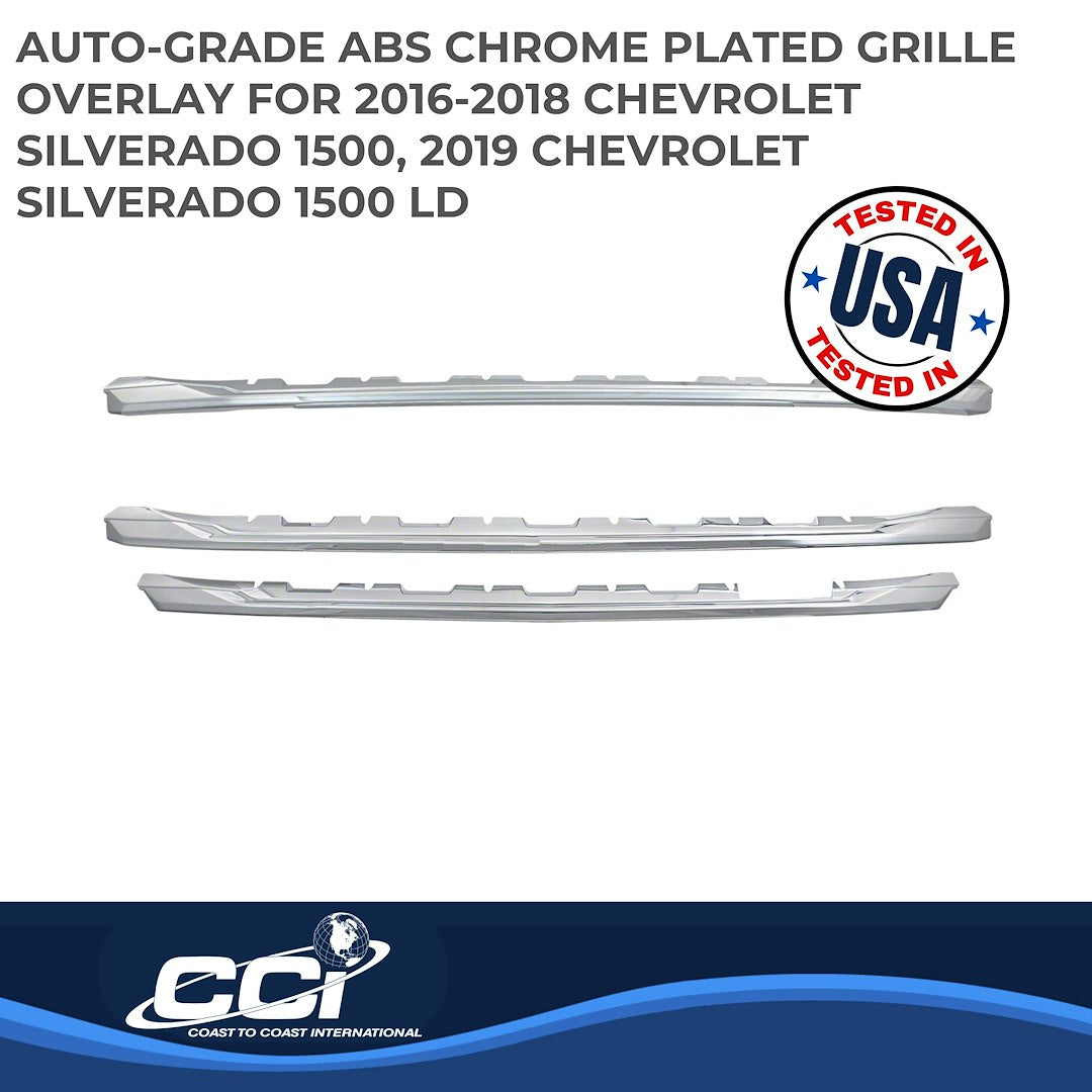 Coast To Coast GI158 Silverado Chrome Bar-Style Grille Trim - image 2
