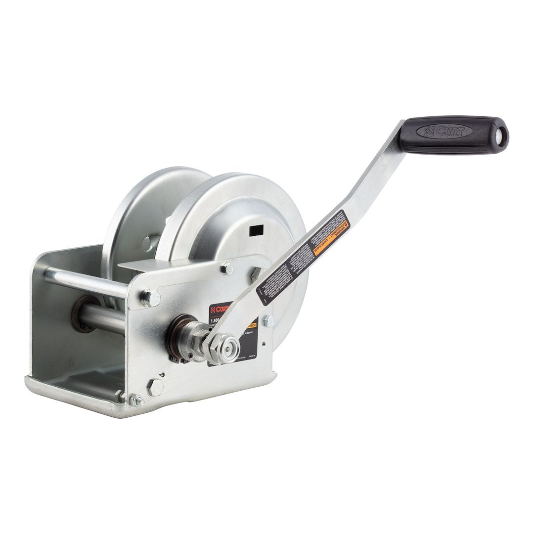 CURT 29615 Fixed-Mount Manual Industrial Brake Winch - image 1