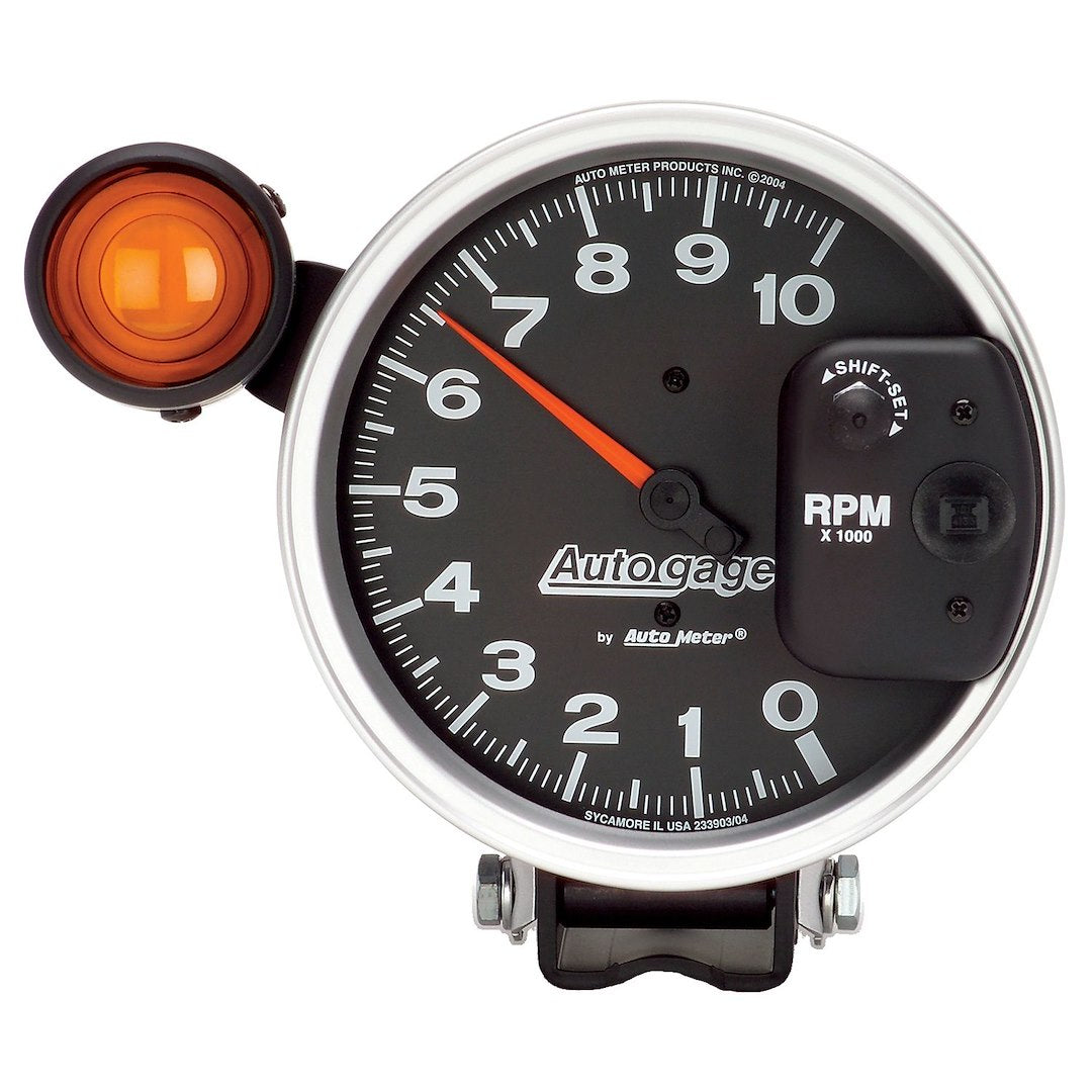AutoMeter 233904 5-Inch Tachometer, 10,000 RPM, Amber Shift Light - image 1
