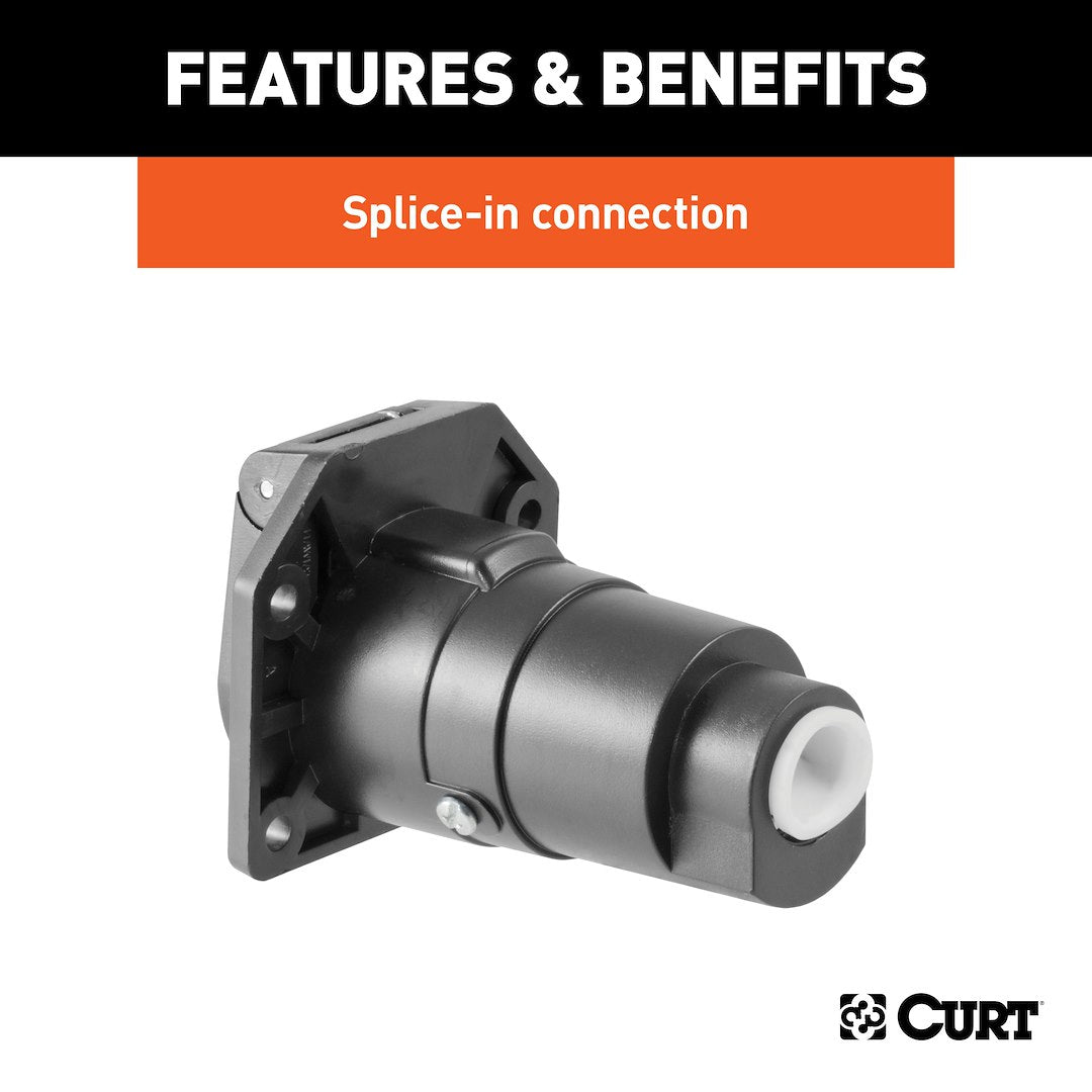 CURT Semi-universal 7 Blade Trailer Wiring Connector (58150)