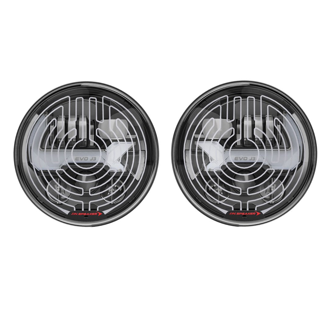 J.W. Speaker 0558153 EVO J3 Heated LED Headlamp Set