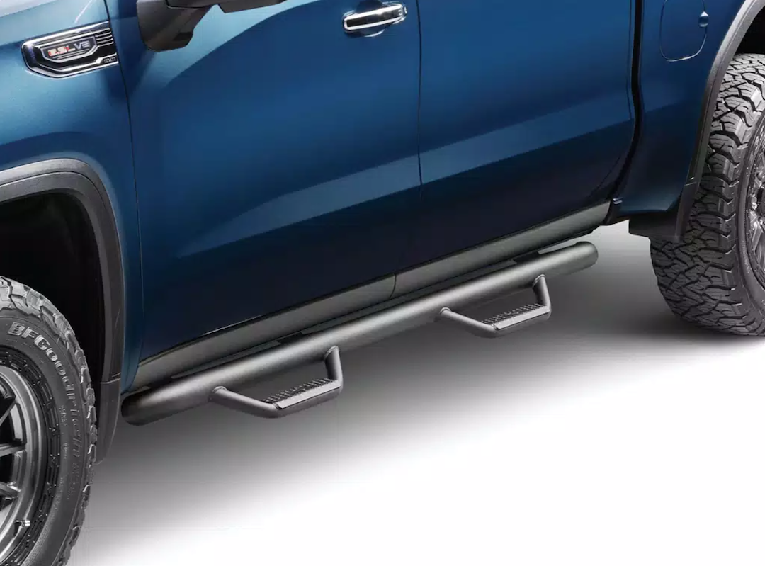 N-Fab Cab Length with Drop Down Steps Round Nerf Bar (D1980cc)