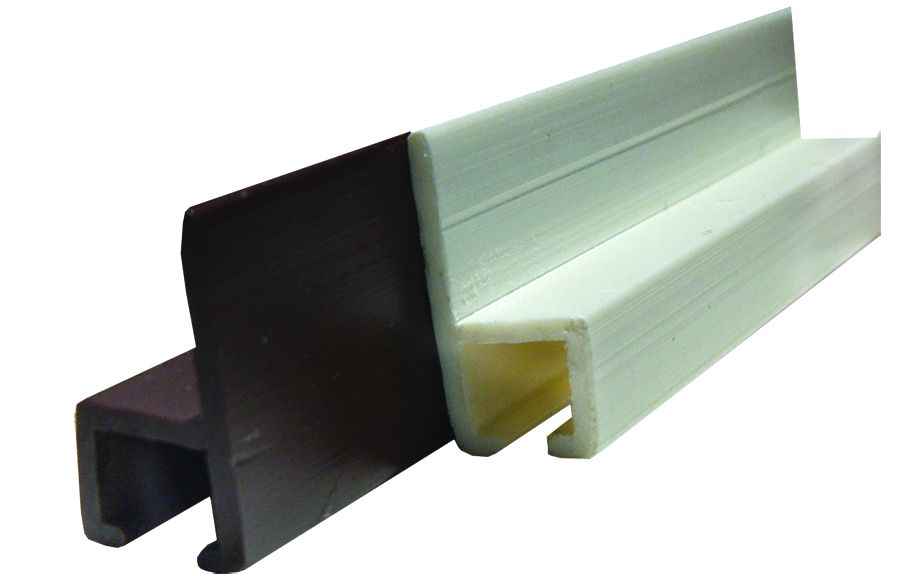 JR Products 80351 96-Inch White Type C Internal-Slide Curtain Rail