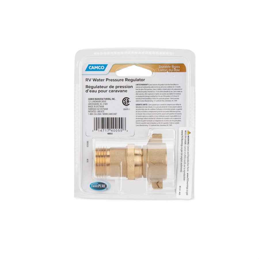 Camco 40055 Lead-Free Brass Drinking Water Pressure Regulator