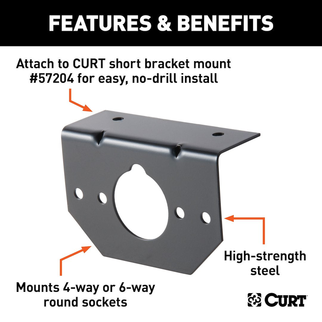 CURT Trailer Wiring Connector Mounting Bracket (57208)