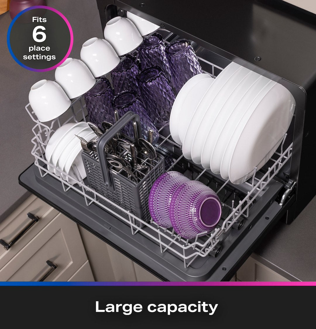 GE Appliances PZF560HGWBB Compact Dishwasher