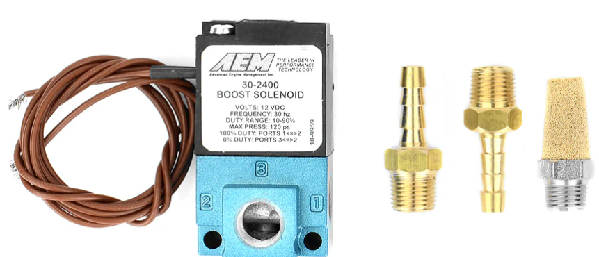 AEM Electronics 30-2400 Boost-Control Solenoid Kit, 1/8-Inch NPT