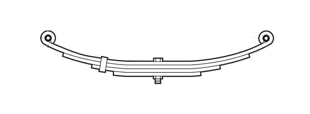 Dexter Axle 07204200 Four-Leaf Double-Eye Spring, 1,750-lb