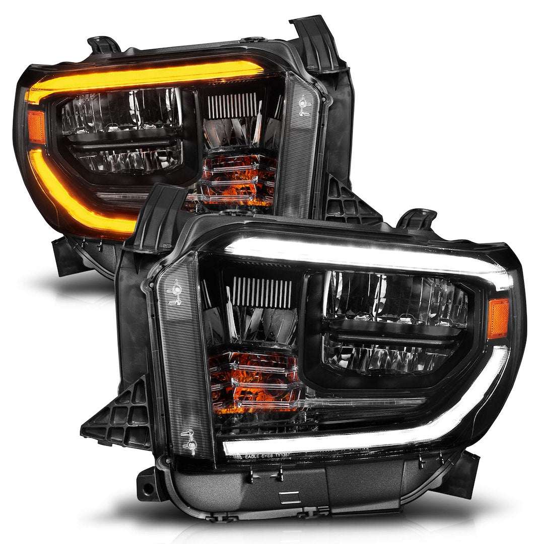 ANZO USA 111531 Tundra Black Switchback LED Headlight Pair - image 1