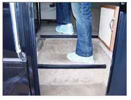 AP Products SC3001PB Blue Disposable Cloth Shoe Covers, 10 Pairs