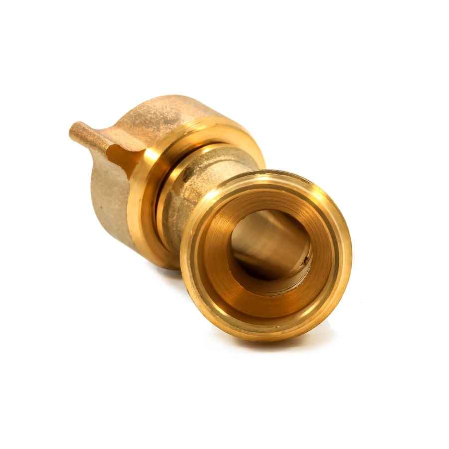 Camco 22605 45-Degree Forged Brass Hose Elbow with Grippers