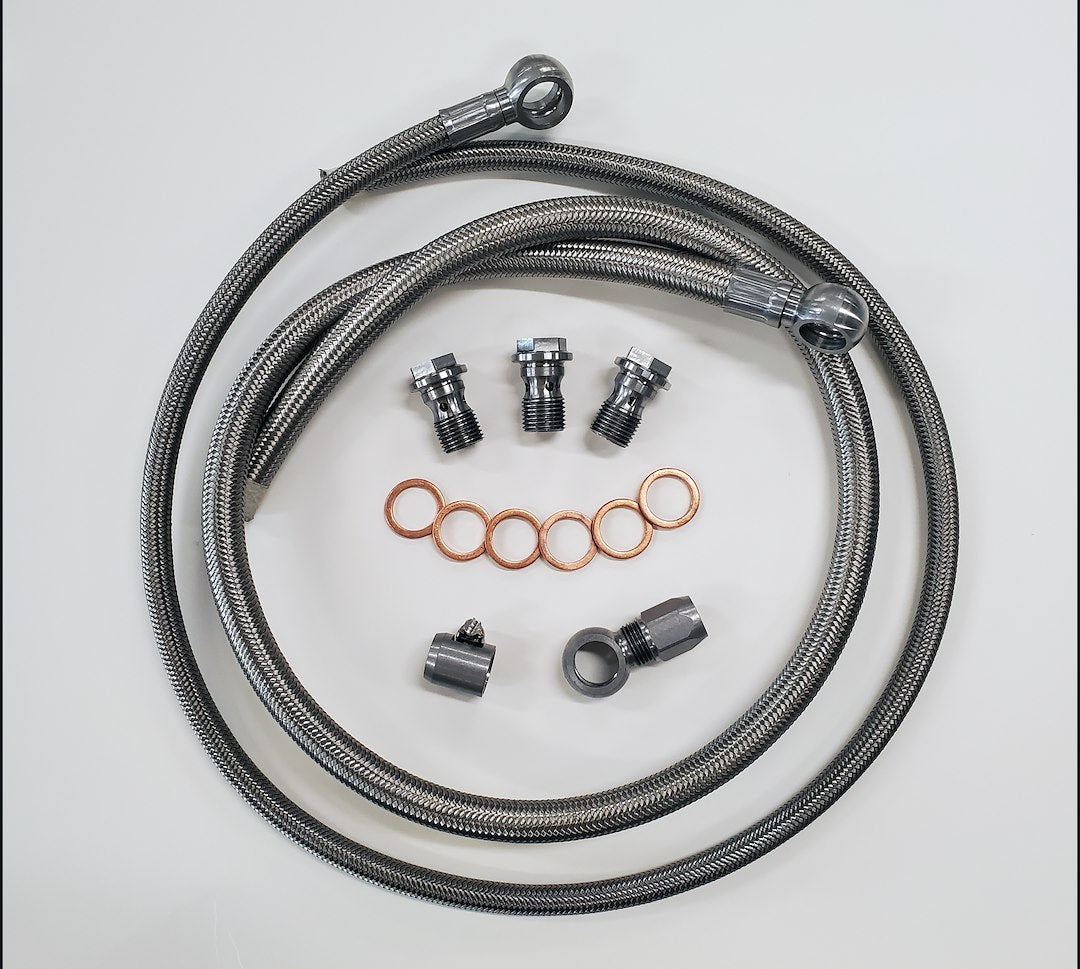 Borgeson 925131 Stainless Power-Steering Hose Set - image 1