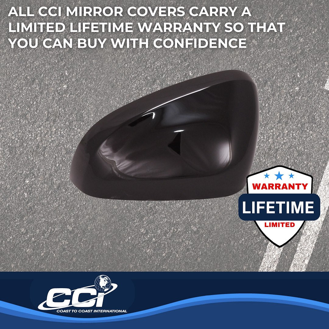 Coast To Coast MC67549BK Trailblazer Gloss-Black Upper Mirror Trim Set - image 4