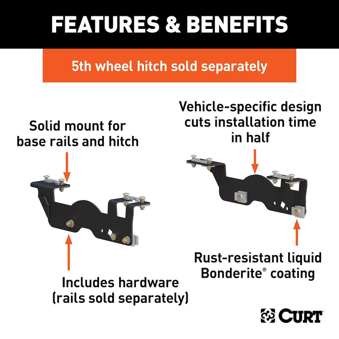 Curt 16911 Fifth Wheel Trailer Hitch Mount Kit - image 2