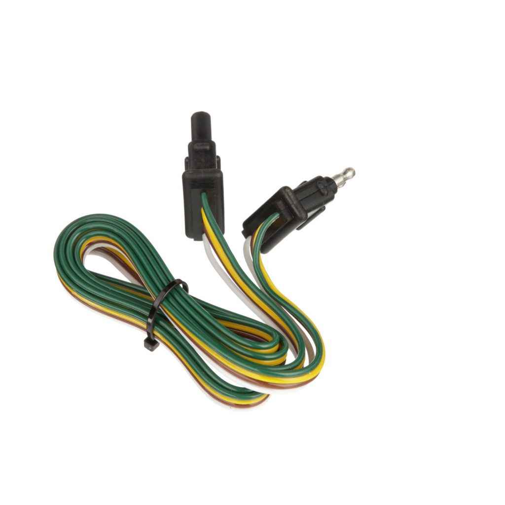 Pollak 4WF648V Black Semi-Universal 4-Flat Vehicle Connector