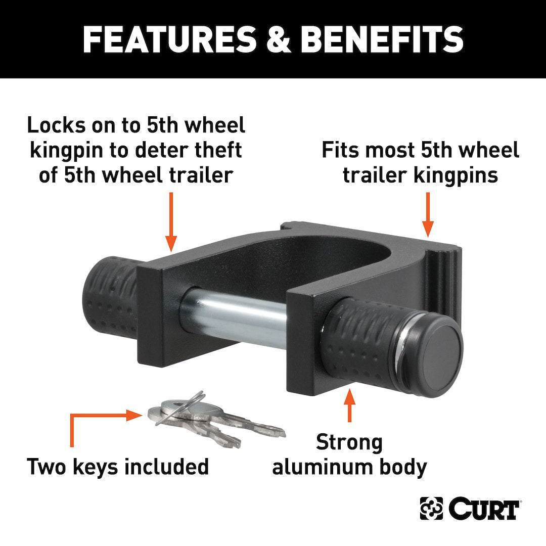 Curt 23255 Fifth Wheel Trailer Hitch King Pin Lock - image 2