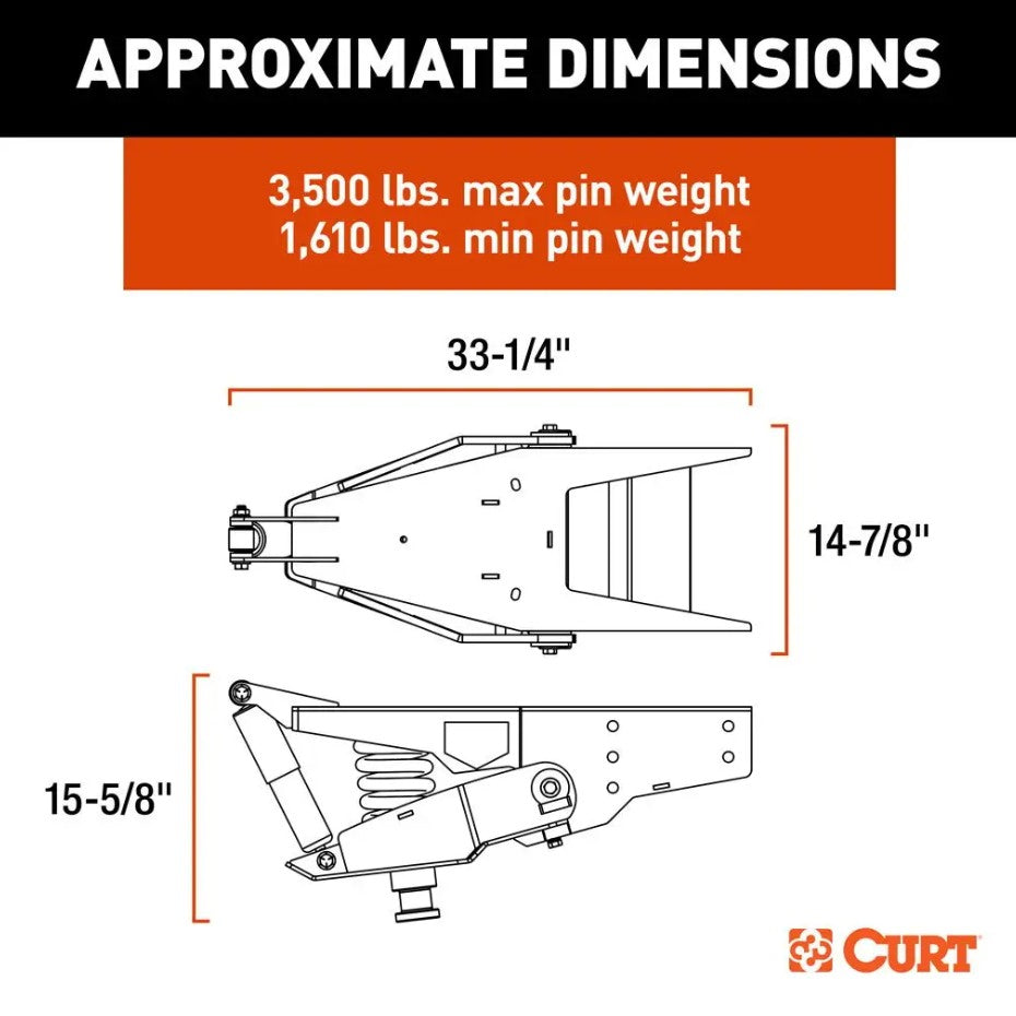Curt 2024044569 Fifth Wheel Trailer Hitch Pin Box - image 8