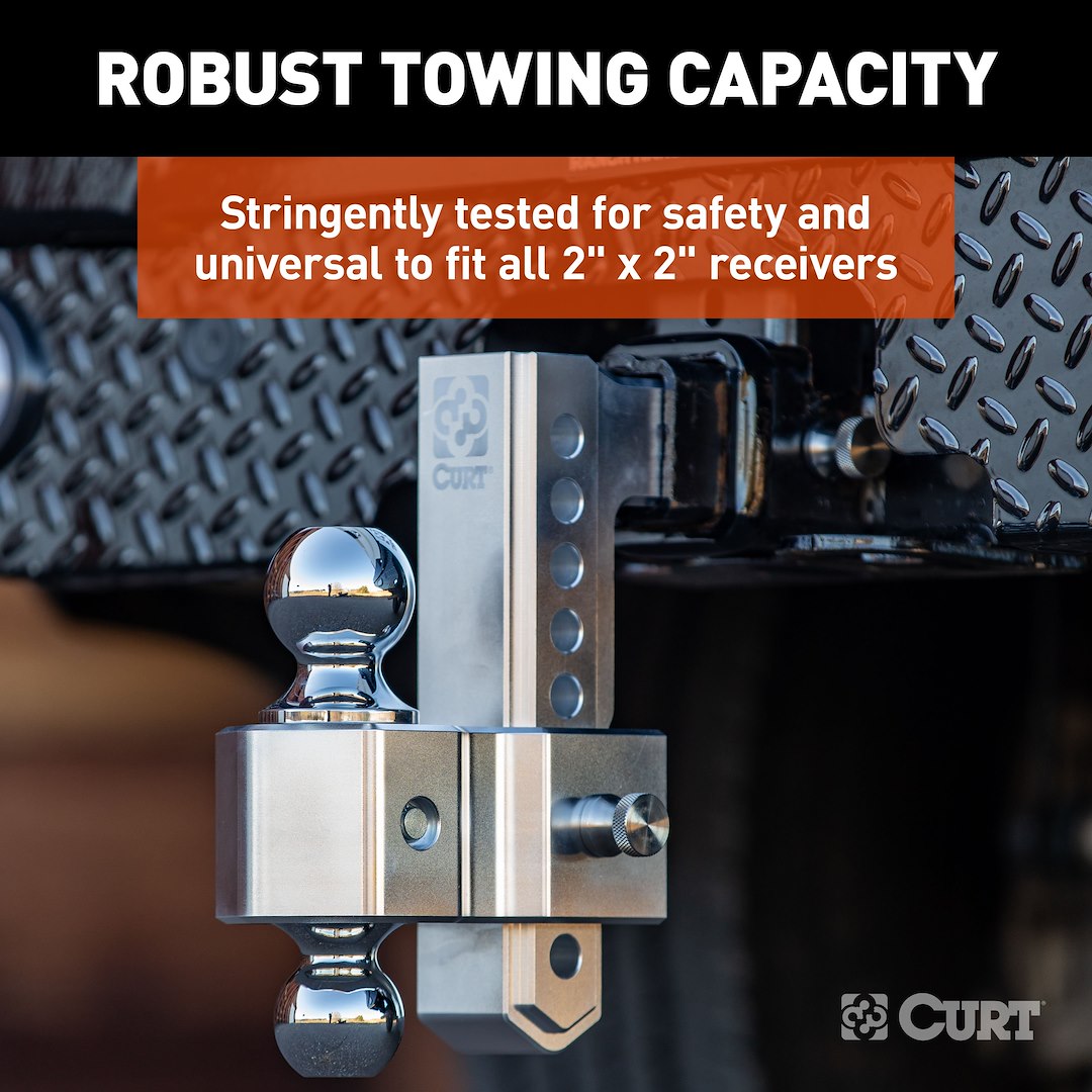 CURT 45365 Alumilite Adjustable Dual-Ball Receiver Mount - image 6