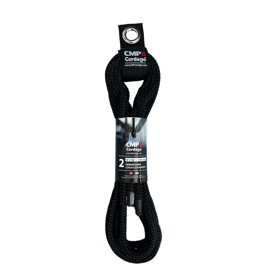 CMP Cordage CFL3806BK Double-Braid Boat Fender Line Pair - image 1