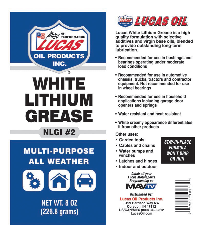 Lucas Oil 10533 Multipurpose Lithium Grease