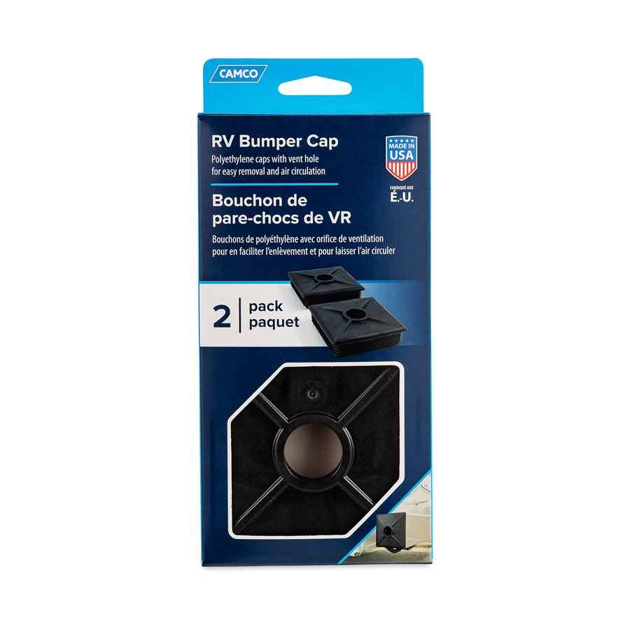 Camco 40303 Vented 4-Inch Bumper Cap with Cap Saver