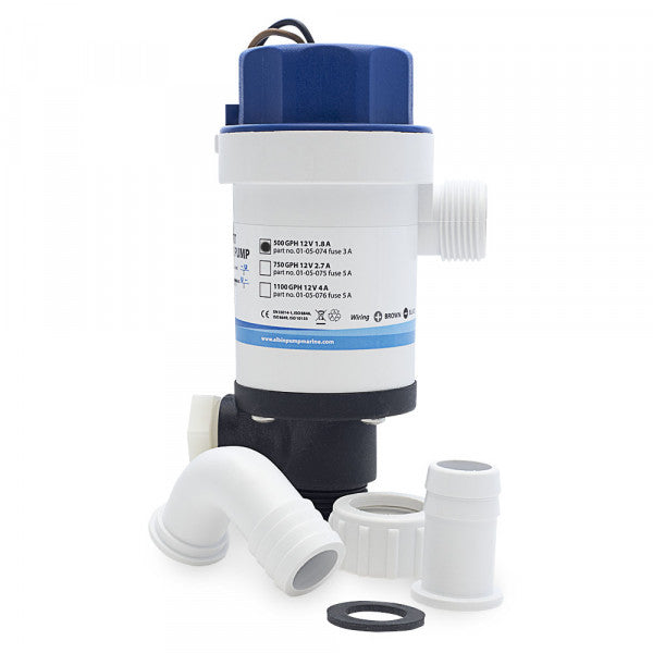 Albin 01-05-074 Twin-Port 500-GPH Livewell Pump, 12V - image 2