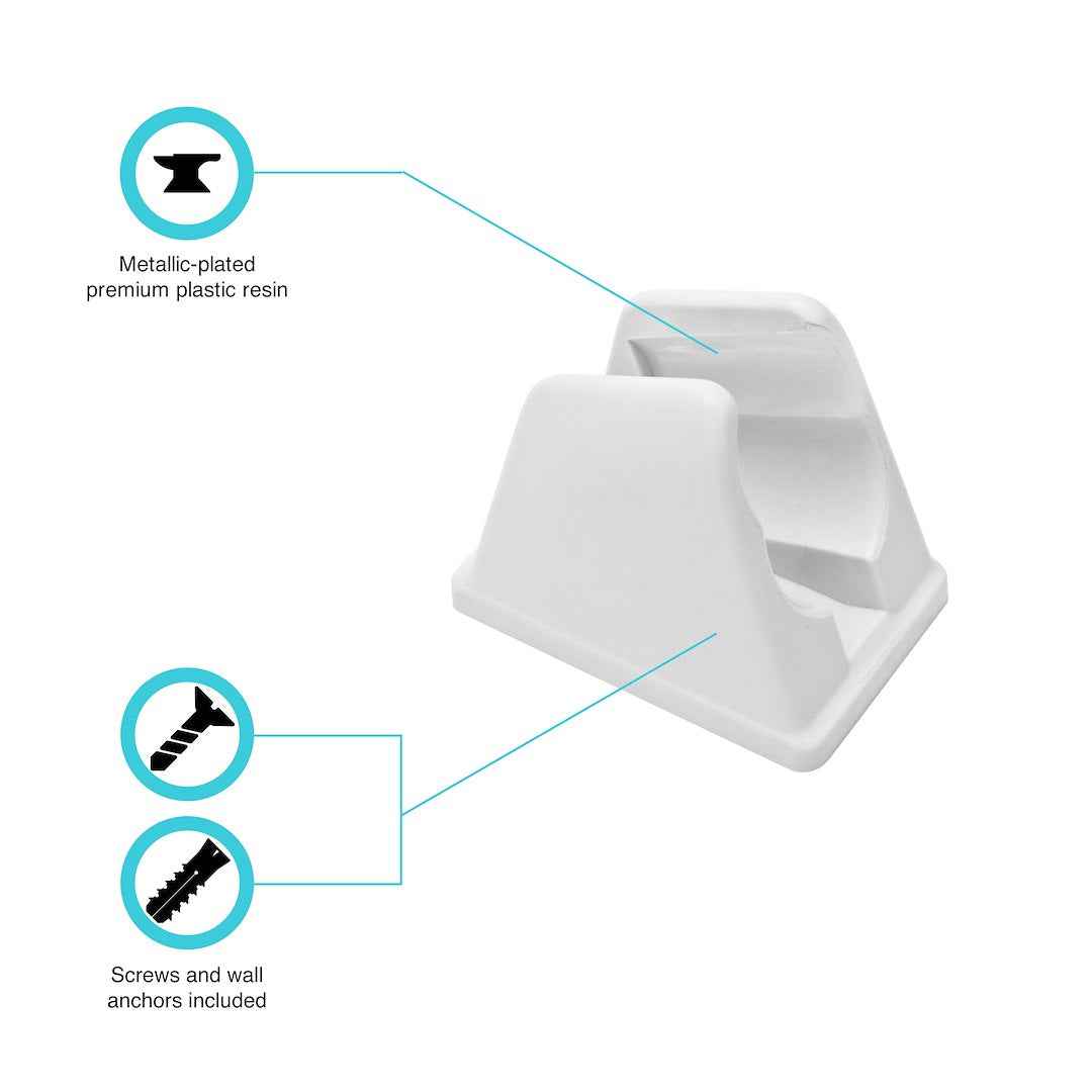 Dura Faucet DFSA156WT White Two-Position Shower-Wand Mount