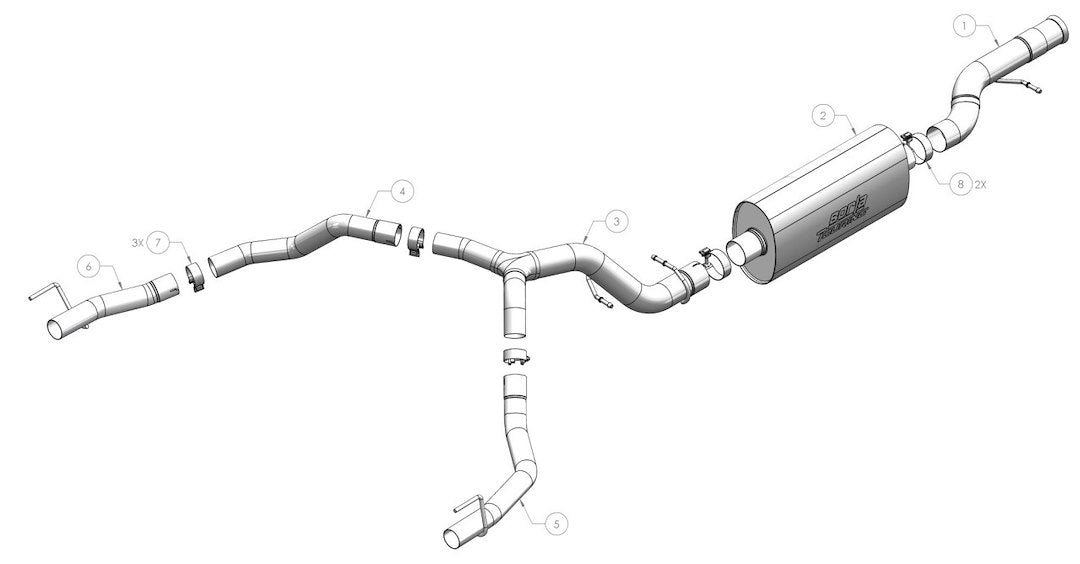 Borla 140890 Escalade S-Type Dual-Rear Cat-Back - image 2